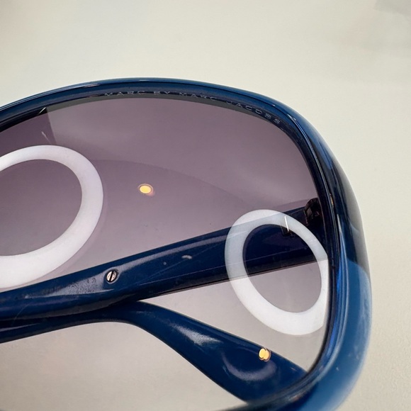 MARC JACOBS MMJ 370/S CLZ JJ 58•16•125 MARC JACOBS Blue Oversized Sunglasses - Picture 14 of 16